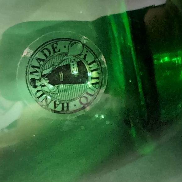 Limited Edition, Retired Set Of 2 Ikea Blue/Green Swung Glass Handblown Vases. - Picture 4 of 8